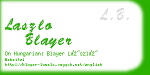 laszlo blayer business card